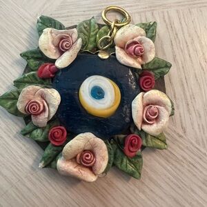 Vintage Floral Evil Eye Wall Decor